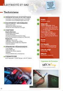 Formation électricité et gaz