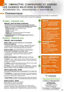 AFI - CONNAITRE, COMPRENDRE ET VENDRE DES PRODUITS DE GAMMES MAJEURES